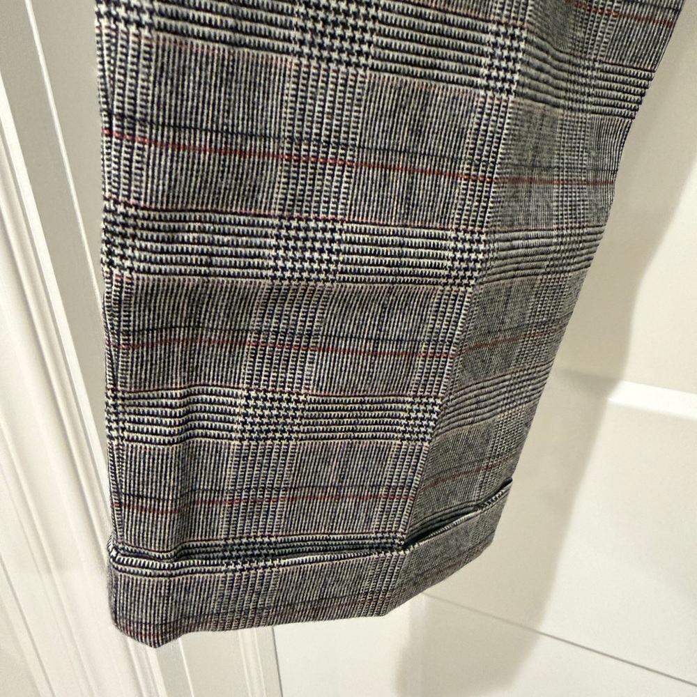 Massimo Dutti Gray Plaid Women's Blazer & Trousers - Picture 12 of 15